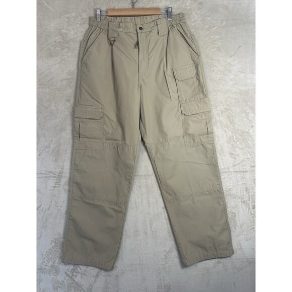 Propper Mens 38x32 Cargo Pants Khaki Tatical Ripstop Elastic Waist Workwear Duty - Picture 1 of 5
